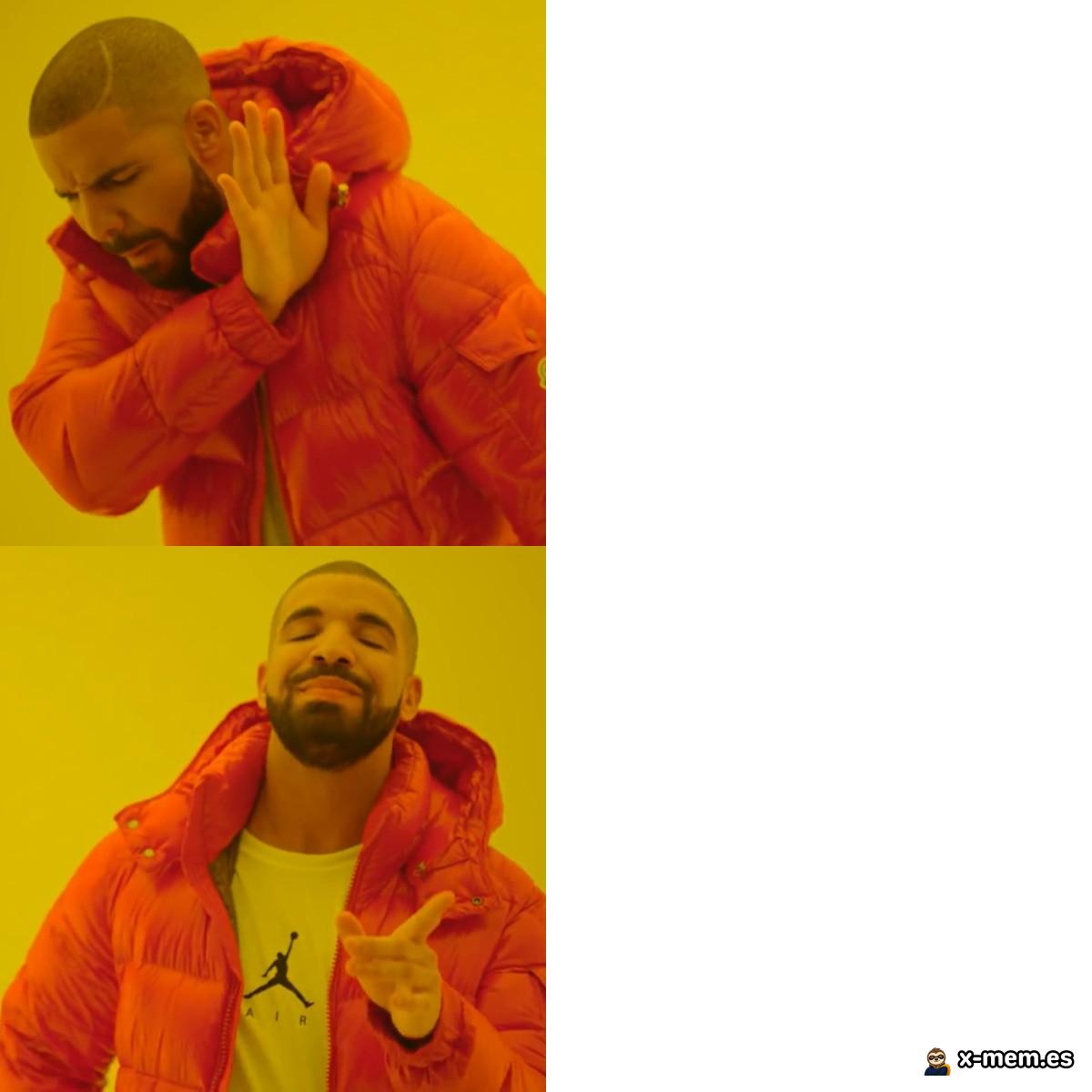 Mème : Drakeposting (comparaison, Drakeposting, Drake, hotline bling)