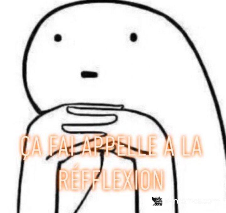 Mème : ça fai appelle a la réfflexion