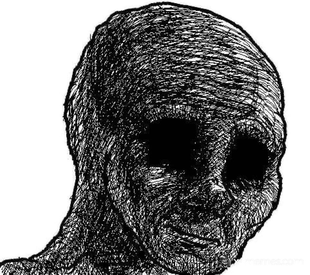 Mème : Wojak déprimé