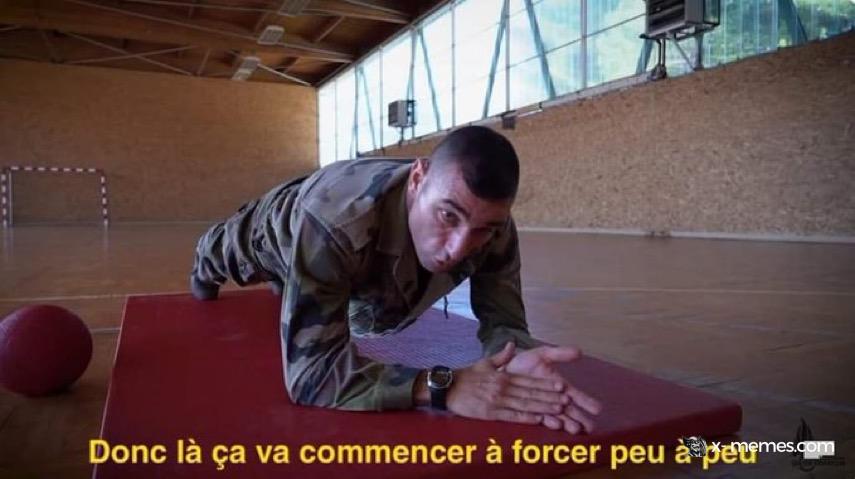 Mème : Soldat en gainage