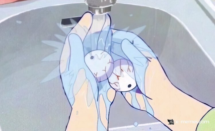Mème : Washing eyes