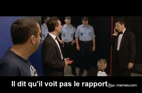 Il dit qu'il voit pas le rapport