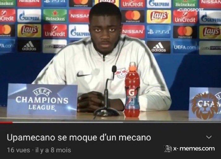 Mème : Upamecano se moque d'un mécano
