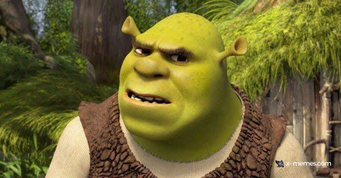 Mème : Shrek choqué