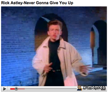 Mème : Rickroll (culture internet, piège, Rickroll, rick astley)
