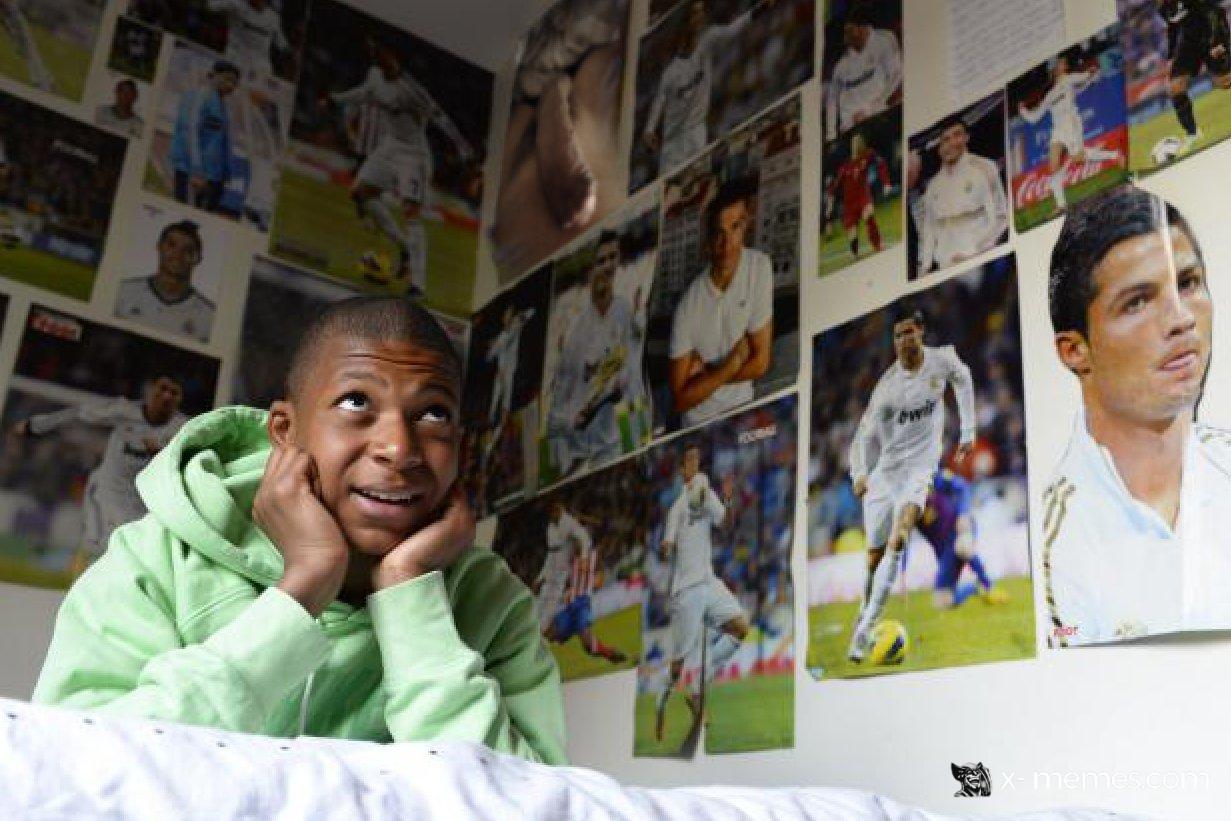 Mème : Kylian Mbappé fan de Cristiano Ronaldo