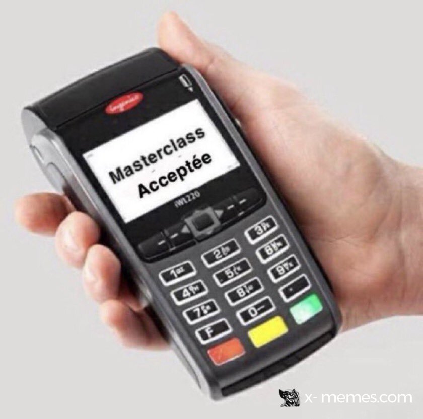 Masterclass acceptée