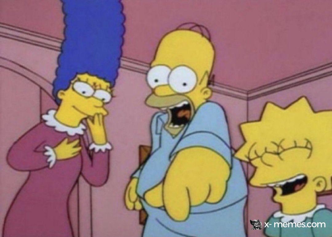 Mème : Les Simpson se moquent