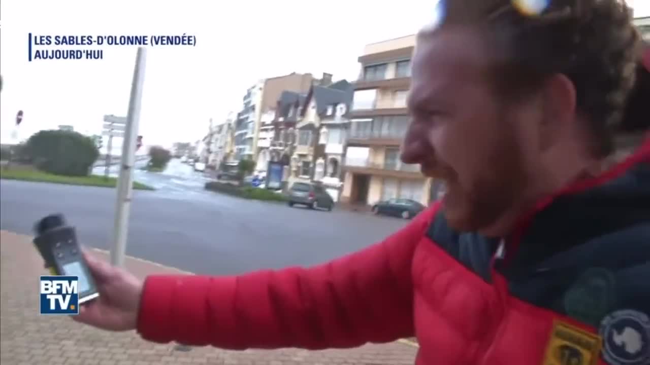 Mème : Cet homme peine à tenir debout tant le vent souffle -BFM TV