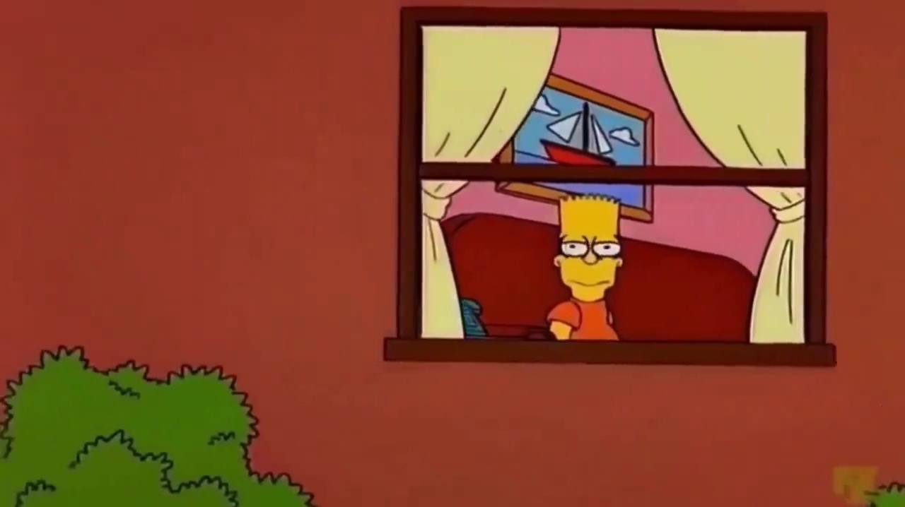 Mème : Bart Simpson voit son sosie faire du skate