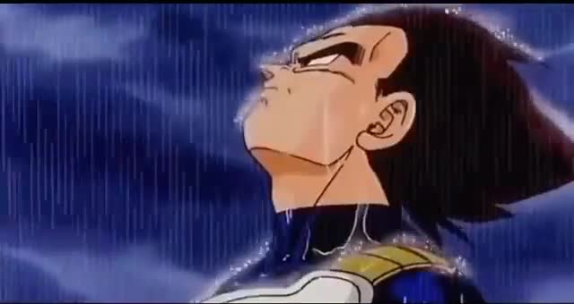Mème : Vegeta pleure sous la pluie - Dragon Ball
